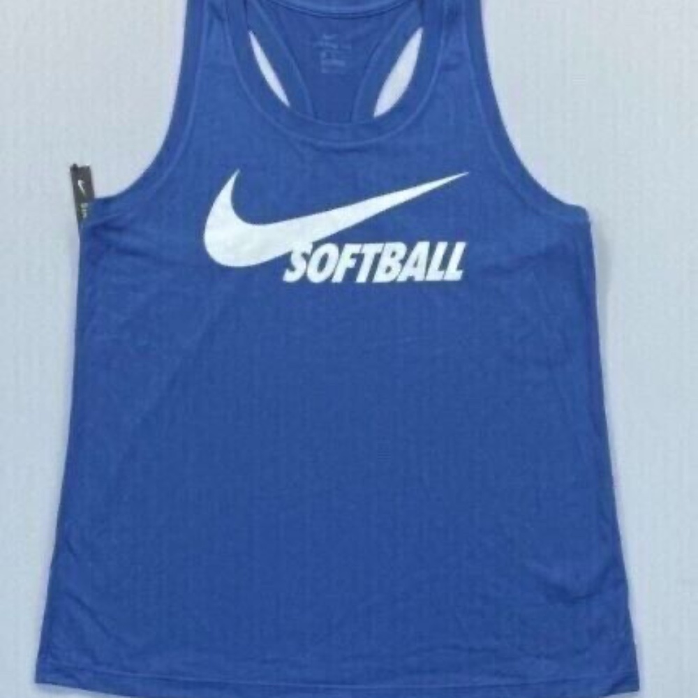 Women's Nike Dri-Fit Softball Anti-Odor Dry Standard Fit Tank Top MEDIUM #3